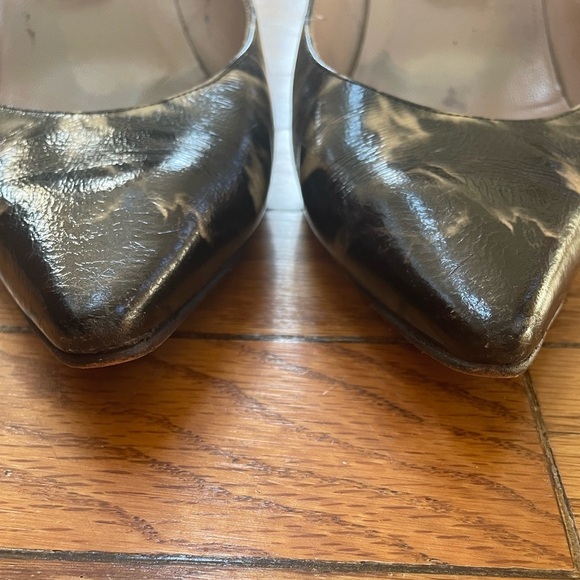 Jimmy Choo Tie Dye Patent Smoke Marble Green Heels, size 41 - Picture 6 of 12